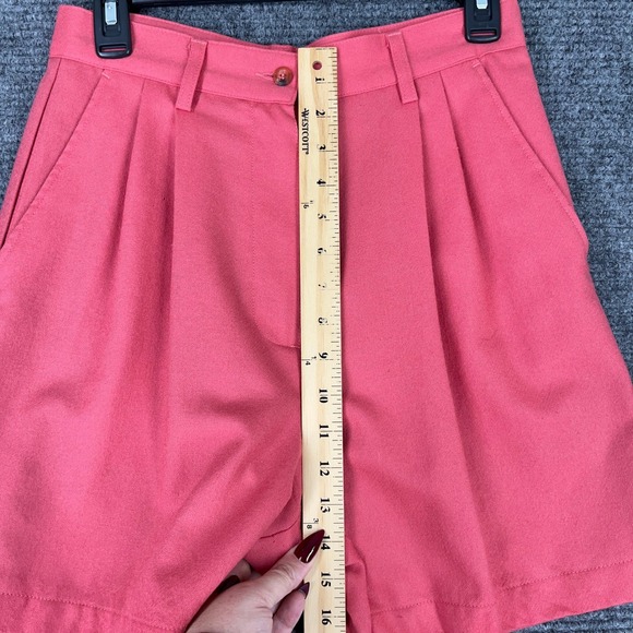Vintage 80s United Colors of Benetton Wool Pleated High Waisted Shorts 8 Italy - Picture 9 of 13